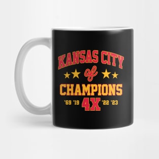 Super Bowl Champions 4x Kansas City Chiefs Mug